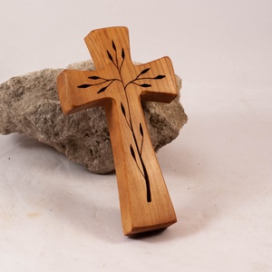 Mintás fakereszt, fali kereszt , Otthon & Életmód, Vallás, Kereszt, Famegmunkálás, MESKA