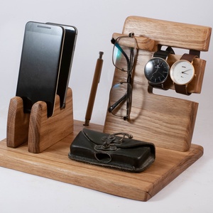 2 Mobil-, szemüveg-, óra-, toll tartó, asztali rendező, Otthon & Életmód, Tárolás & Rendszerezés, Íróasztali tároló, Famegmunkálás, MESKA