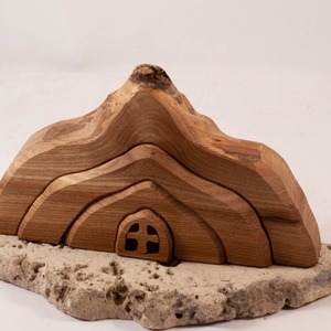  Fa barlang, fa építő, kirakó, Játék & Sport, Készségfejlesztő és Logikai játék, Szín és formaválogató játékok, Famegmunkálás, MESKA