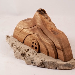  Fa barlang, fa építő, kirakó - játék & sport - készségfejlesztő és logikai játék - szín és formaválogató játékok - Meska.hu