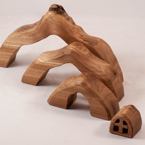  Fa barlang, fa építő, kirakó - játék & sport - készségfejlesztő és logikai játék - szín és formaválogató játékok - Meska.hu