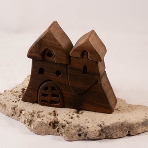  Fa várkastély, fa építő, kirakó - játék & sport - építőjáték - Meska.hu