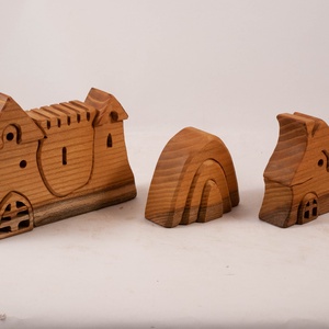  Fa vár, házikó, barlang építő, kirakó - játék & sport - építőjáték - Meska.hu