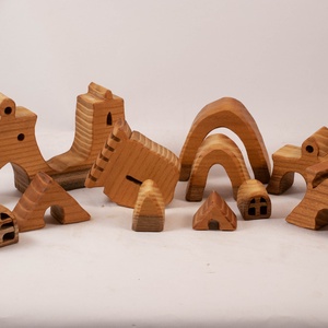  Fa vár, házikó, barlang építő, kirakó - játék & sport - építőjáték - Meska.hu