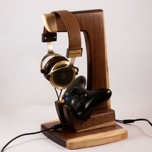 Fejhallgató, és kontroller tartó tartó, állvány, fülhallgató, Otthon & Életmód, Tárolás & Rendszerezés, Íróasztali tároló, Famegmunkálás, MESKA