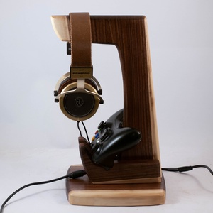 Fejhallgató, és kontroller tartó, asztali rendező - otthon & életmód - tárolás & rendszerezés - íróasztali tároló - Meska.hu