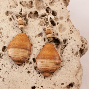 Fa fülbevaló - Meska.hu