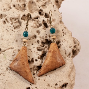 Fa fülbevaló - Meska.hu