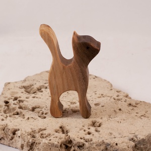 Fa cica, macska, Játék & Sport, Húzó & Tolójátékok, Famegmunkálás, MESKA