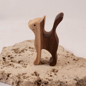 Fa cica, macska, Játék & Sport, Húzó & Tolójátékok, Famegmunkálás, MESKA