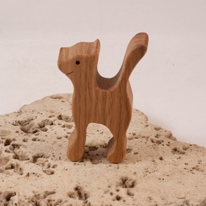 Fa cica, macska, Játék & Sport, Húzó & Tolójátékok, Famegmunkálás, MESKA