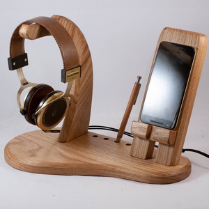 Fejhallgató, és mobiltelefon tartó, asztali rendező - Meska.hu