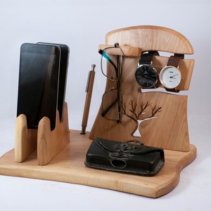 2 Mobil-, szemüveg-, óra-, toll tartó, asztali rendező, Otthon & Életmód, Tárolás & Rendszerezés, Íróasztali tároló, Famegmunkálás, MESKA