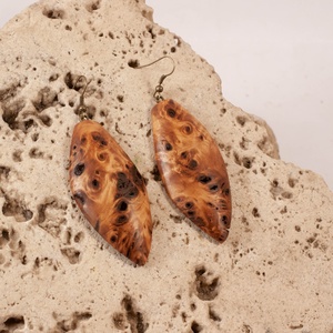 Fa fülbevaló - Meska.hu