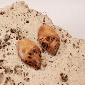 Fa fülbevaló - Meska.hu