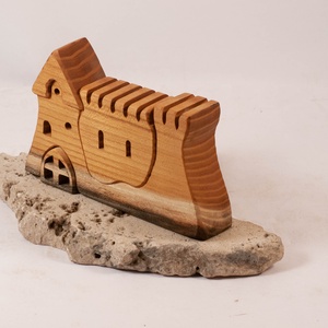  Fa várkastély, fa építő, kirakó - játék & sport - építőjáték - Meska.hu