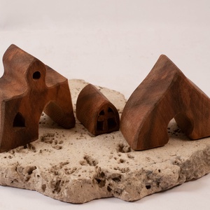  Fa házikó, fa építő, kirakó - játék & sport - építőjáték - Meska.hu