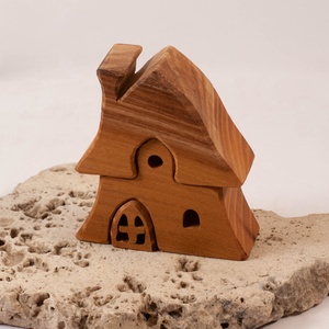  Fa házikó, fa építő, kirakó - Meska.hu