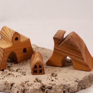  Fa házikó, fa építő, kirakó - játék & sport - építőjáték - Meska.hu