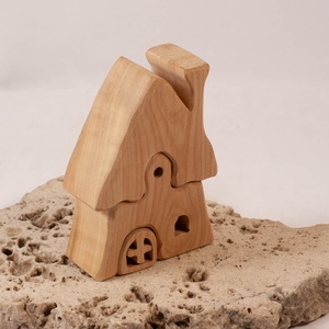  Fa házikó, fa építő, kirakó - játék & sport - építőjáték - Meska.hu