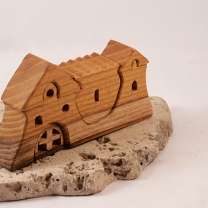 Fa várkastély, fa építő, kirakó - játék & sport - építőjáték - Meska.hu