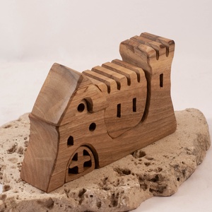  Fa várkastély, fa építő, kirakó - játék & sport - építőjáték - Meska.hu