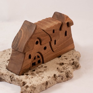  Fa várkastély, fa építő, kirakó - Meska.hu