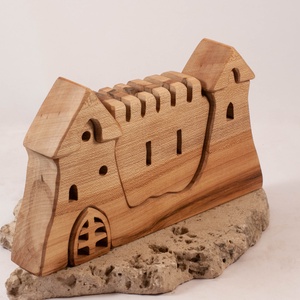  Fa várkastély, fa építő, kirakó - játék & sport - építőjáték - Meska.hu