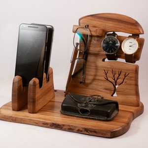 2 Mobil-, szemüveg-, óra-, toll tartó, asztali rendező, Otthon & Életmód, Tárolás & Rendszerezés, Íróasztali tároló, Famegmunkálás, MESKA