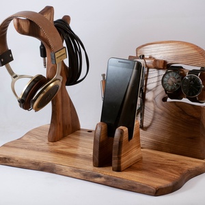   Mobil-, szemüveg-, fejhallgató, 2 óra-, asztali rendező, Otthon & Életmód, Tárolás & Rendszerezés, Íróasztali tároló, Famegmunkálás, MESKA