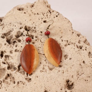 Fa fülbevaló - Meska.hu