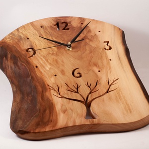 Fa falióra, rusztikus faóra,  - otthon & életmód - dekoráció - fali és függő dekoráció - falióra & óra - Meska.hu