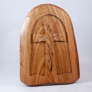 Mintás kereszt, fakereszt falidísz - otthon & életmód - vallás - kereszt - Meska.hu