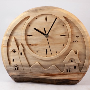 Fa falióra, tájképes faóra,  - otthon & életmód - dekoráció - fali és függő dekoráció - falióra & óra - Meska.hu