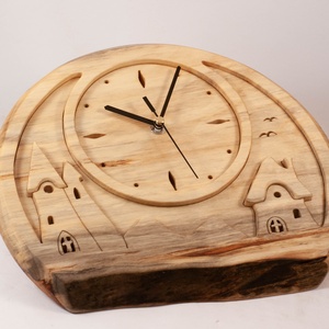 Fa falióra, tájképes faóra,  - otthon & életmód - dekoráció - fali és függő dekoráció - falióra & óra - Meska.hu