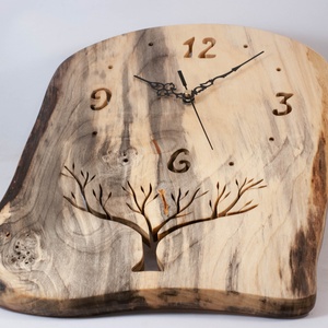 Fa falióra, rusztikus faóra,  - otthon & életmód - dekoráció - fali és függő dekoráció - falióra & óra - Meska.hu
