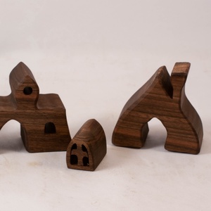  Fa házikó, fa építő, kirakó - játék & sport - építőjáték - Meska.hu