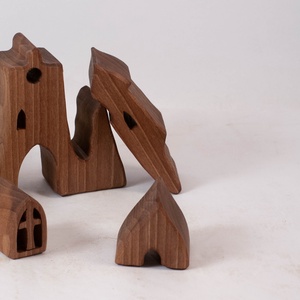  Fa templom, várkastély, fa építő, kirakó - játék & sport - építőjáték - Meska.hu