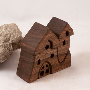  Fa várkastély, fa építő, kirakó - játék & sport - építőjáték - Meska.hu