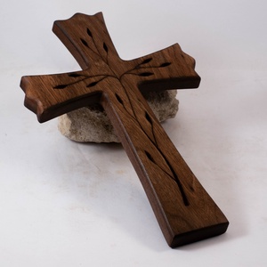 Mintás fakereszt, fali kereszt  - otthon & életmód - vallás - kereszt - Meska.hu