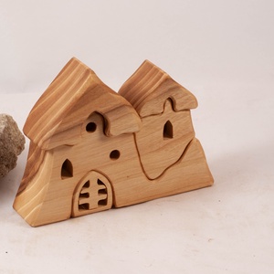  Fa várkastély,  fa építő, kirakó, Játék & Sport, Építőjáték, Famegmunkálás, MESKA