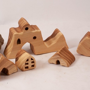  Fa várkastély,  fa építő, kirakó - játék & sport - építőjáték - Meska.hu