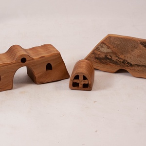  Fa házikó,  fa építő, kirakó - játék & sport - építőjáték - Meska.hu