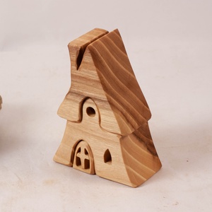  Fa házikó,  fa építő, kirakó - játék & sport - építőjáték - Meska.hu