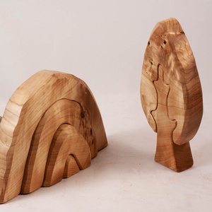  Fa barlang+ fa,  fa építő, kirakó - játék & sport - építőjáték - Meska.hu