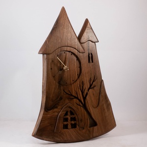 Tornyos falióra, fa falióra, faóra , Otthon & Életmód, Dekoráció, Fali és függő dekoráció, Falióra & óra, Famegmunkálás, MESKA