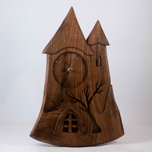 Tornyos falióra, fa falióra, faóra  - otthon & életmód - dekoráció - fali és függő dekoráció - falióra & óra - Meska.hu