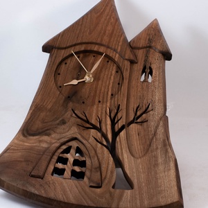 Tornyos falióra, fa falióra, faóra  - otthon & életmód - dekoráció - fali és függő dekoráció - falióra & óra - Meska.hu