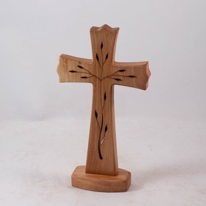 Talpas, mintás fakereszt, asztali kereszt  - otthon & életmód - vallás - kereszt - Meska.hu