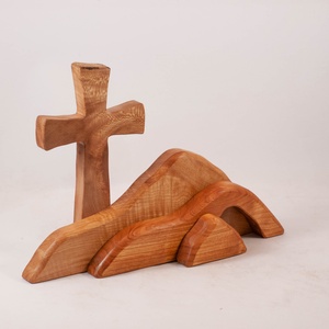 Húsvéti dekoráció kereszttel, fa kereszt - Meska.hu